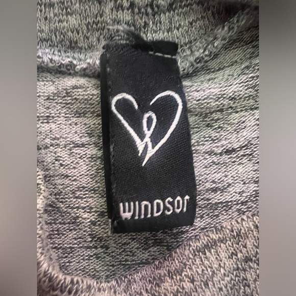 Windsor | grey mini dress | size med | circle skirt, high neck, sleeveless GUC - Picture 2 of 7